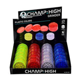 BASIC PLASTIC GRINDER (42 MM) - VARIOUS COLORS - CHAMP HIGH